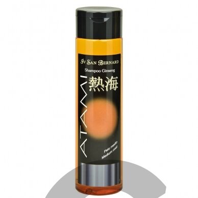Iv San Bernard Atami Ginseng Shampoo 300ml - vantioksidacinis šampūnasidutinio ilgio kailiui su ženšeniu Iv San Bernard Atami Ginseng Shampoo 300ml - vantioksidacinis šampūnasidutinio ilgio kailiui su ženšeniu