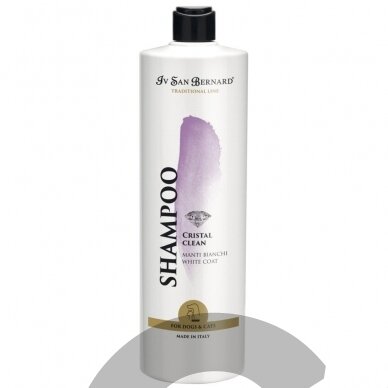 Iv San Bernard Cristal Clean Shampoo - шампунь для белой и светлой шерсти - Объем: 1 л Iv San Bernard Cristal Clean Shampoo - шампунь для белой и светлой шерсти - Объем: 1 л