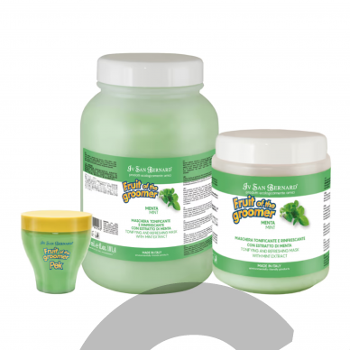 Iv San Bernard Fruit of Groomer Menta Mask - тонизирующая и освежающая маска для собак и кошек, для всех типов шерсти, с экстрактом мяты