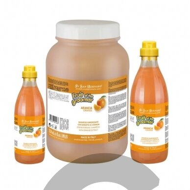 Iv San Bernard Fruit of the Groomer Orange Shampoo - apelsinų šampūnas šunims ir katėms, stiprinantis ir subalansuojantis riebalų išsiskyrimą, koncentratas 1:3 Iv San Bernard Fruit of the Groomer Orange Shampoo - apelsinų šampūnas šunims ir katėms, stiprinantis ir subalansuojantis riebalų išsiskyrimą, koncentratas 1:3