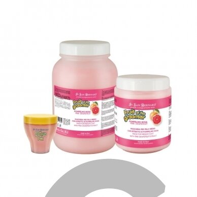 Iv San Bernard Fruit of the Groomer Pink Grapefruit Mask - rožinė greipfrutų kaukė pusilgiams plaukams, skirta šunims ir katėms Iv San Bernard Fruit of the Groomer Pink Grapefruit Mask - rožinė greipfrutų kaukė pusilgiams plaukams, skirta šunims ir katėms