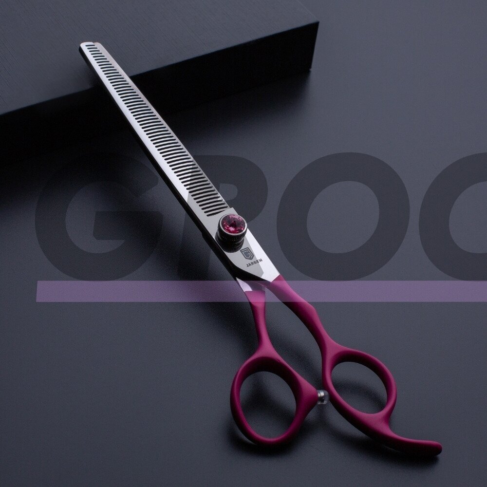 Jargem Fuchsia Thinning - vienpusės filiravimo žirklės su minkšta ir ergonomiška rankena bei dekoratyviniu varžtu- Dydis: 7 "- 50