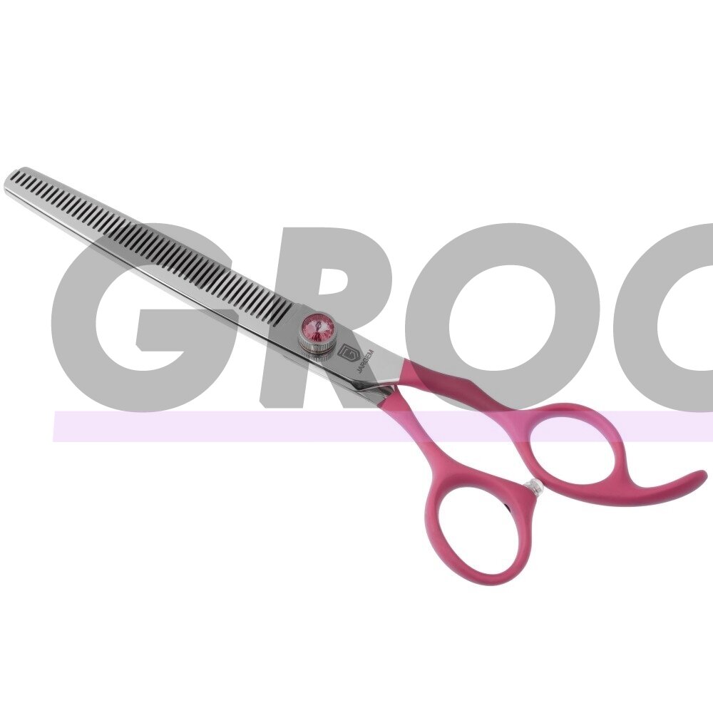 Jargem Fuchsia Thinning - vienpusės filiravimo žirklės su minkšta ir ergonomiška rankena bei dekoratyviniu varžtu- Dydis: 7 "- 50 1