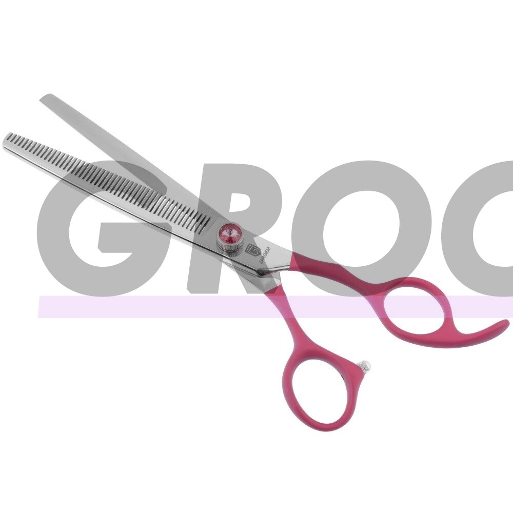 Jargem Fuchsia Thinning - vienpusės filiravimo žirklės su minkšta ir ergonomiška rankena bei dekoratyviniu varžtu- Dydis: 7 "- 50 4