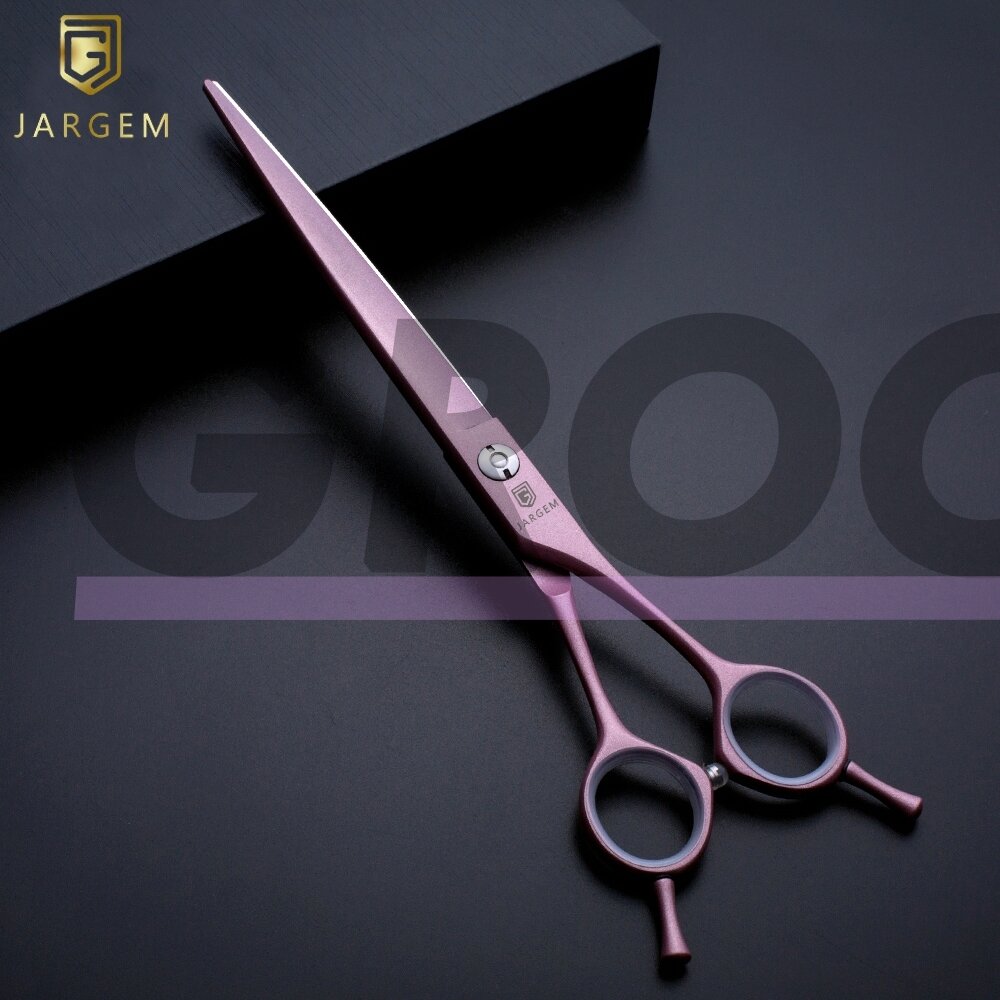 Jargem Pink Straight Scissors - tiesios priežiūros žirklės, titanu padengtos rausva spalva - Dydis: 7,5 " Jargem Pink Straight Scissors - tiesios priežiūros žirklės, titanu padengtos rausva spalva - Dydis: 7,5 "