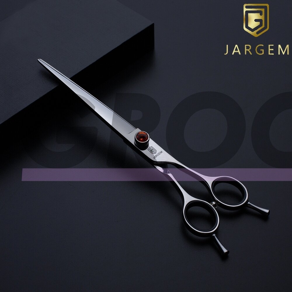 Jargem Straight Scissors - priežiūros žirklės su ilgais ašmenimis, simetriška rankena ir dekoratyviniu varžtu - Dydis: 7,5 "