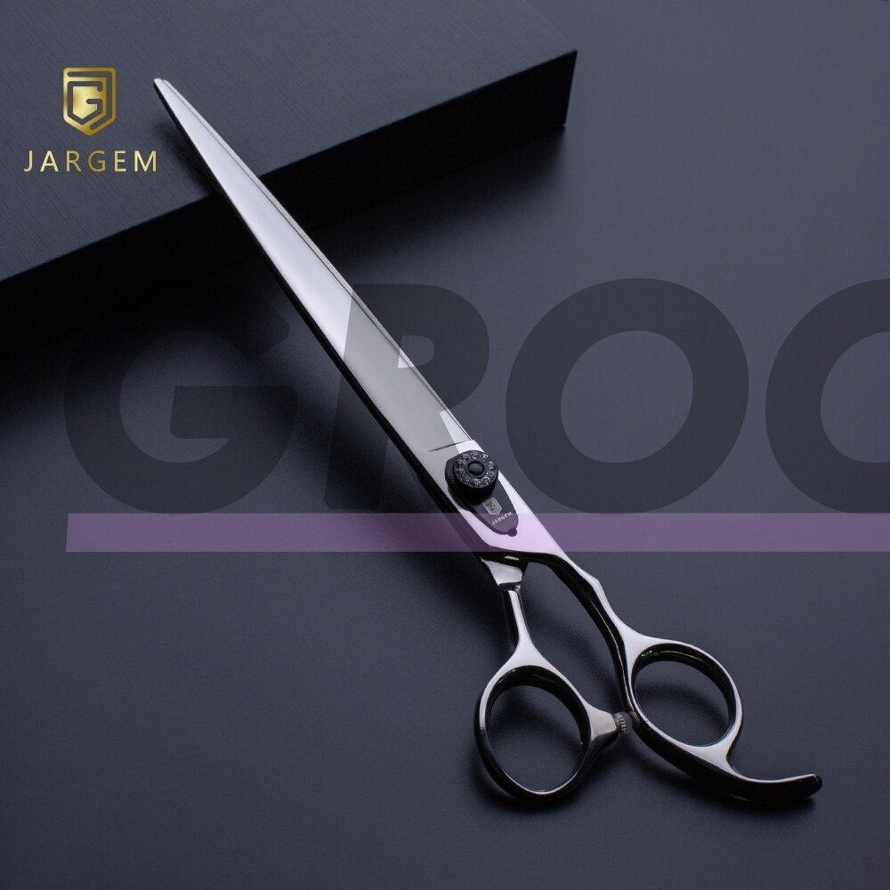 Jargem Strong Straight Scissors – tvirtos priežiūros žirklės su ilgais ašmenimis ir dekoratyviniu varžtu – Dydis: 8 colio Jargem Strong Straight Scissors – tvirtos priežiūros žirklės su ilgais ašmenimis ir dekoratyviniu varžtu – Dydis: 8 colio