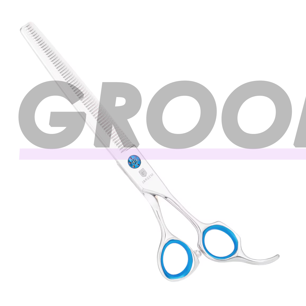 Jargem 3D Straight Blenders 7.5" 56T – vienpusės tiesios filiravimo žirklės, 56 dantukai, su poslinkiu (offset) 2