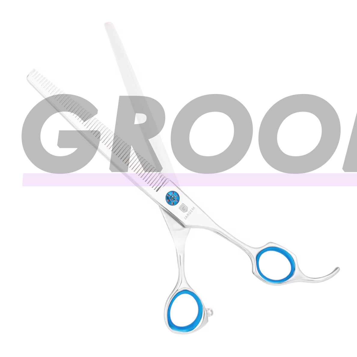 Jargem 3D Straight Blenders 7.5" 56T – vienpusės tiesios filiravimo žirklės, 56 dantukai, su poslinkiu (offset) 1