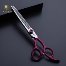 Jargem Fuchsia Thinning - vienpusės filiravimo žirklės su minkšta ir ergonomiška rankena bei dekoratyviniu varžtu - Dydis: 7 "- 50 dantukų