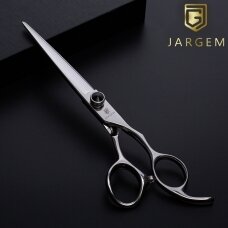 Jargem Straight Scissors - tiesios priežiūros žirklės su ergonomiška rankena ir dekoratyviniu varžtu - Dydis: 7 "