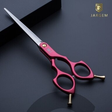 Jargem Asian Style Light Straight Scissors 6,5" - labai lengvos korėjietiško stiliaus tiesių plaukų žirklės - Spalva: rožinė.