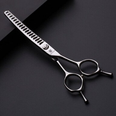 Jargem Curved Chunkers 6,5 "- profesionalios vienpusės filiravimo žirklės, sulenktos 18 dantukų