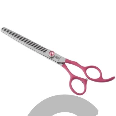 Jargem Fuchsia Thinning - vienpusės filiravimo žirklės su minkšta ir ergonomiška rankena bei dekoratyviniu varžtu- Dydis: 7 "- 50