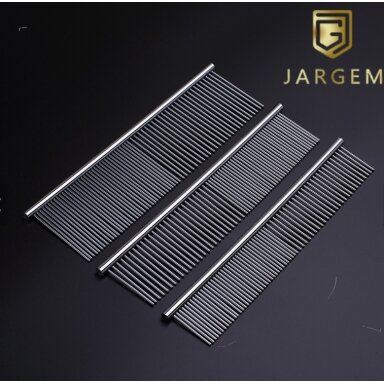 Jargem Plieninės šukos 19 cm - Metalinės šukos su mišriu dantų išdėstymu - Ilgis: kaiščio ilgis: 5 cm