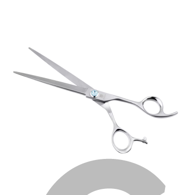 Jargem Straight Mat Scissors 7" – profesionalios tiesios žirklės ilgomis ir plonomis geležtėmis.