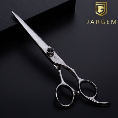 Jargem Straight Scissors - tiesios priežiūros žirklės su ergonomiška rankena ir dekoratyviniu varžtu - Dydis: 7,5 "