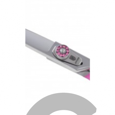 Jargem Fuchsia Curved Scissors - priežiūros žirklės, išlenktos dekoratyviniu varžtu, fuksija - Dydis: 7 " 4