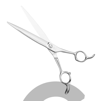 Jargem Premium Straight Scissors 7" – tiesios kirpimo žirklės su simetriška rankena. 2 Jargem Premium Straight Scissors 7" – tiesios kirpimo žirklės su simetriška rankena. 2