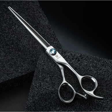 Jargem Straight Mat Scissors 7" – profesionalios tiesios žirklės ilgomis ir plonomis geležtėmis. Jargem Straight Mat Scissors 7" – profesionalios tiesios žirklės ilgomis ir plonomis geležtėmis.