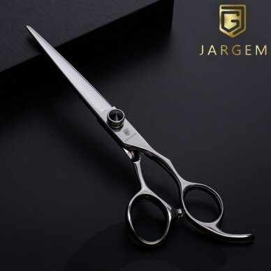 Jargem Straight Scissors - tiesios priežiūros žirklės su ergonomiška rankena ir dekoratyviniu varžtu - Dydis: 7,5 "