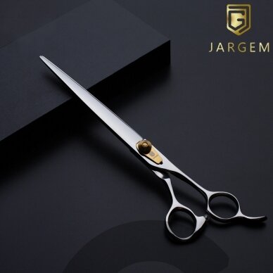 Jargem Strong Straight Scissors - tvirtos priežiūros žirklės su ilgais ir plonais ašmenimis, auksiniu varžtu - Dydis: 8,5 " Jargem Strong Straight Scissors - tvirtos priežiūros žirklės su ilgais ir plonais ašmenimis, auksiniu varžtu - Dydis: 8,5 "