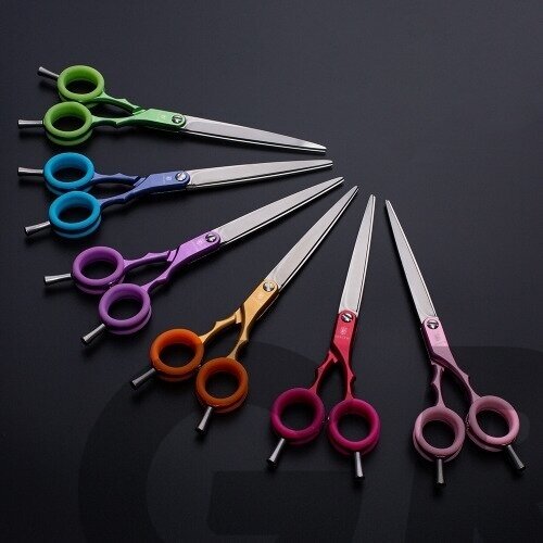 Jargem Asian Style Light Straight Scissors 6,5" - labai lengvos, tiesios žirklės su spalvotais žiedais, korėjietiško stiliaus kirpimui - Spalva: juoda Jargem Asian Style Light Straight Scissors 6,5" - labai lengvos, tiesios žirklės su spalvotais žiedais, korėjietiško stiliaus kirpimui - Spalva: juoda