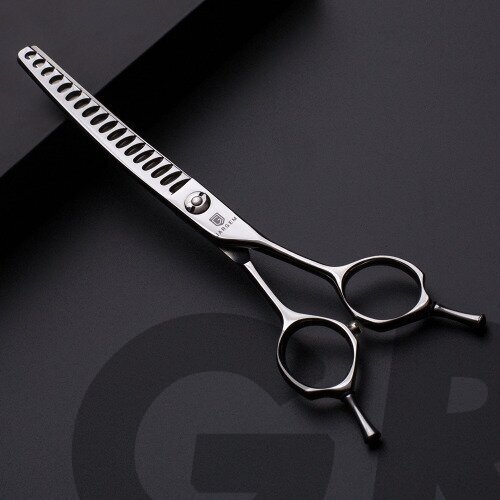 Jargem Curved Chunkers 6,5 "- profesionalios vienpusės filiravimo žirklės, sulenktos 18 dantukų