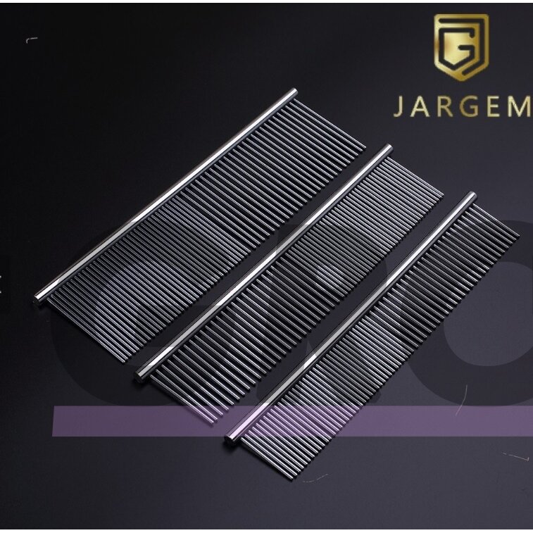 Jargem Plieninės šukos 19 cm - Metalinės šukos su mišriu dantų išdėstymu - Ilgis: kaiščio ilgis: 5 cm