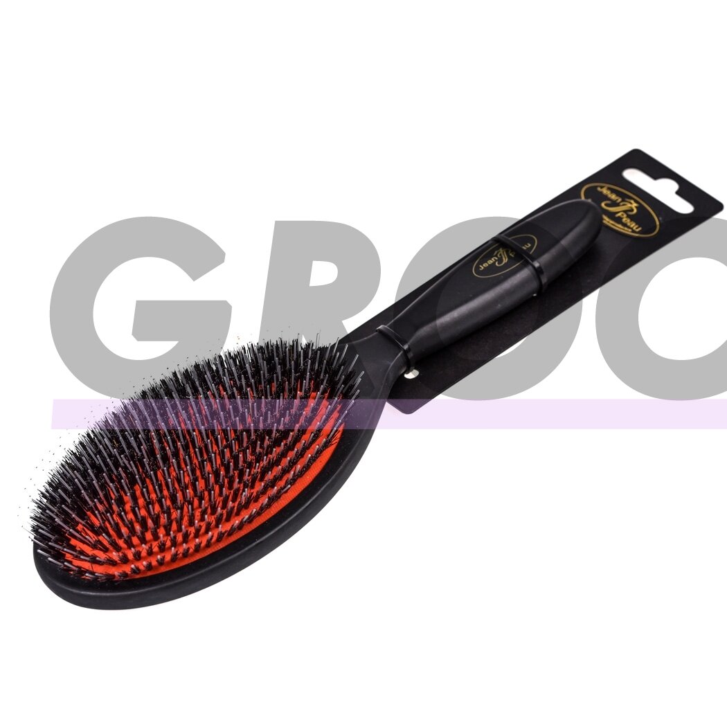 Jean Peau Professional Nylon Brush  - Высококачественная щетка с натуральной щетиной и нейлоном для длинношерстных пород - Размер: L