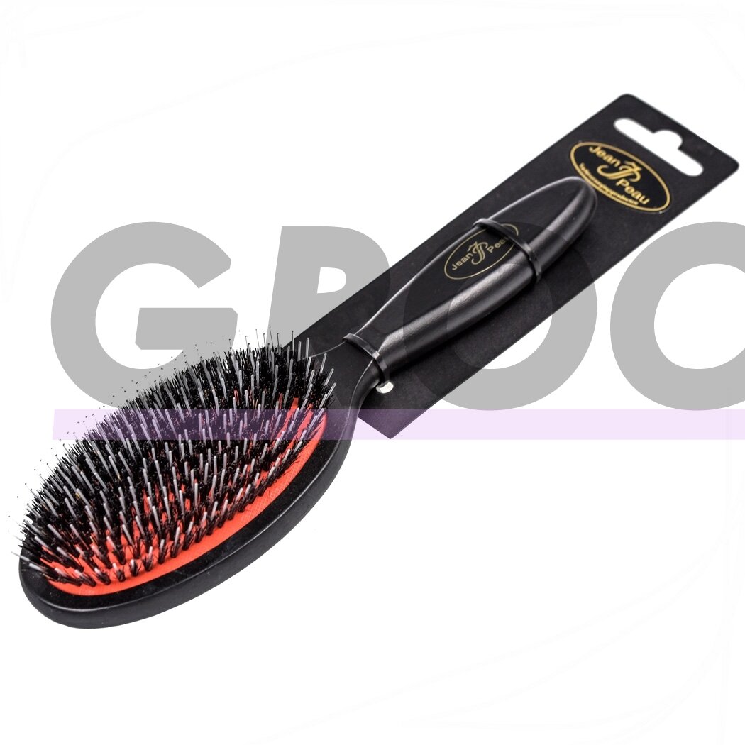 Jean Peau Professional Nylon Brush - Высококачественная щетка с натуральной щетиной и нейлоном для длинношерстных пород - Размер: M Jean Peau Professional Nylon Brush - Высококачественная щетка с натуральной щетиной и нейлоном для длинношерстных пород - Размер: M