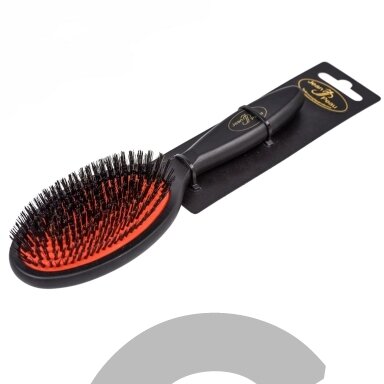 Jean Peau Professional Brush - aukštos kokybės šepetys su natūraliais šernų plaukais, skirtas trumpaplaukėms veislėms - dydis: L Jean Peau Professional Brush - aukštos kokybės šepetys su natūraliais šernų plaukais, skirtas trumpaplaukėms veislėms - dydis: L
