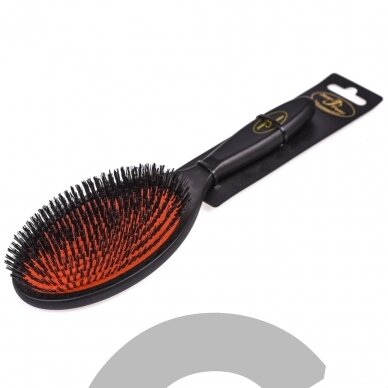 Jean Peau Professional Brush - aukštos kokybės šepetys su natūraliais šernų plaukais, skirtas trumpaplaukėms veislėms - dydis: M