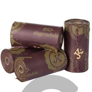 JK Animals BIO-degradable Poop Bags Box - biologiškai suyrantys maišeliai šunų ekskrementams 24 ritinėliai