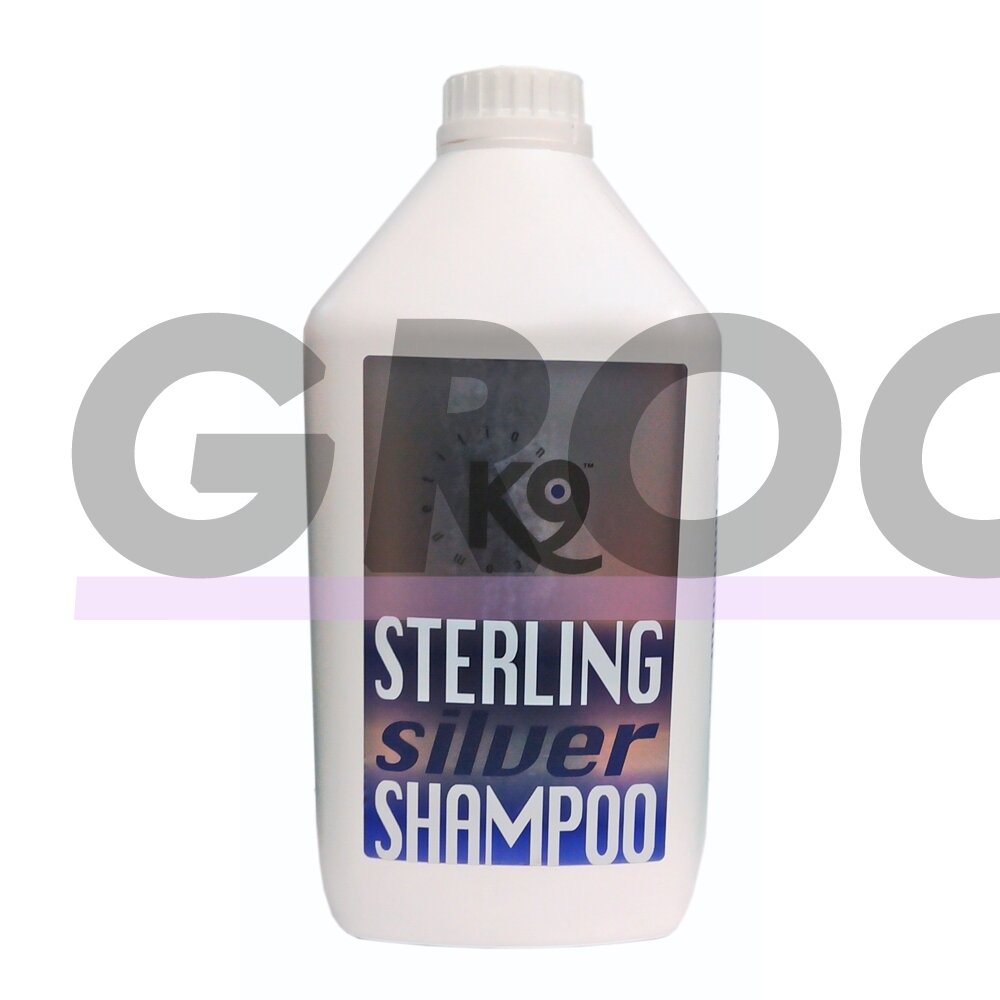 K9 Sterling Silver Shampoo - šampūnas baltiems ir sidabriniams plaukams, stiprinantis plaukų spalvą koncentratas 1:10 - 2,7 l