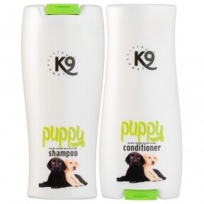 "K9 Puppy Aloe Vera" - kosmetikos rinkinys, kondicionierius ir šampūnas šuniukui, su alaviju po 300ml.