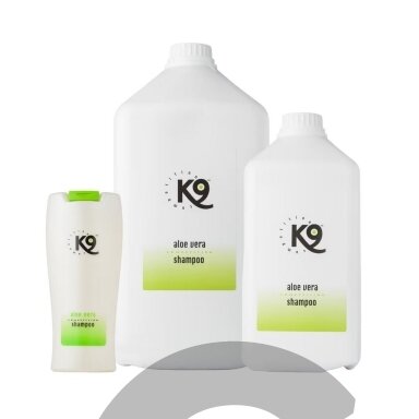 "K9 Aloe Vera Shampoo" - alavijų šampūnas šunims, katėms, jautriai odai, koncentratas 1:20 "K9 Aloe Vera Shampoo" - alavijų šampūnas šunims, katėms, jautriai odai, koncentratas 1:20