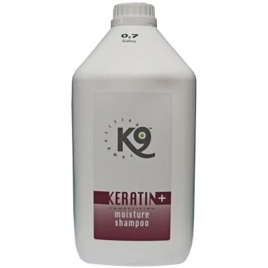 K9 Keratin+ Moisture Shampoo - drėkinamasis šampūnas su keratinu - talpa: 2,7 l