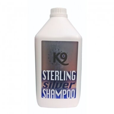 K9 Sterling Silver Shampoo - šampūnas baltiems ir sidabriniams plaukams, stiprinantis plaukų spalvą koncentratas 1:10 - 2,7 l