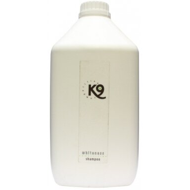 K9 Whiteness Shampoo - alavijų šampūnas baltam ir šviesiam kailiui, koncentratas 1:10 - 2,7L