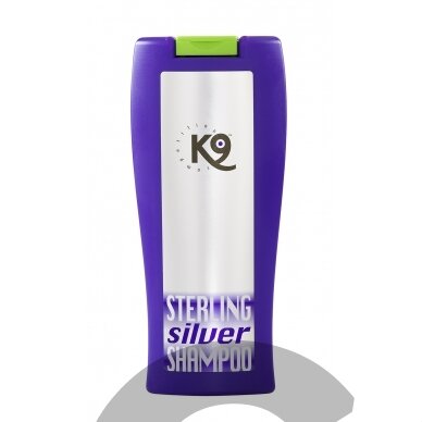 K9 Sterling Silver Shampoo - šampūnas baltiems ir sidabriniams plaukams, stiprinantis plaukų spalvą koncentratas 1:10 - 300ml K9 Sterling Silver Shampoo - šampūnas baltiems ir sidabriniams plaukams, stiprinantis plaukų spalvą koncentratas 1:10 - 300ml