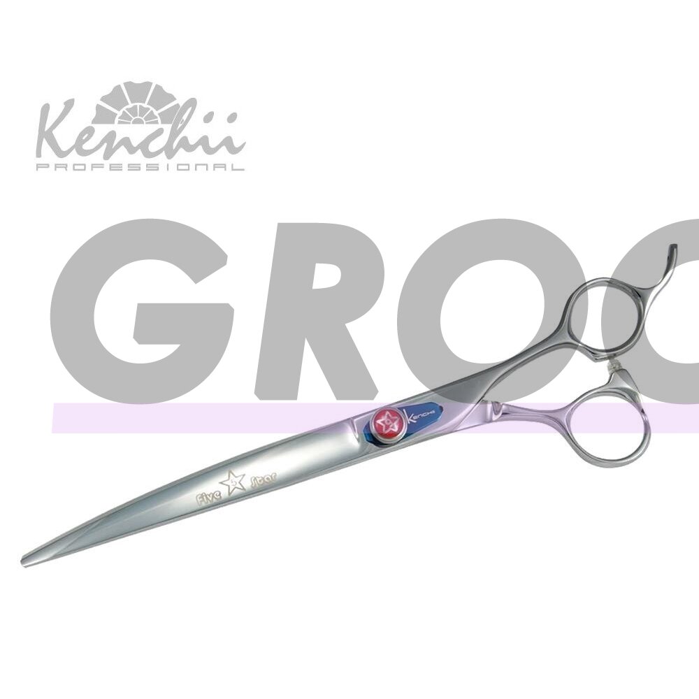 „Kenchii Five Star Offset Curved Scissor 8“- aukščiausios kokybės profesionalios 20,5 cm išlenktos žirklės.