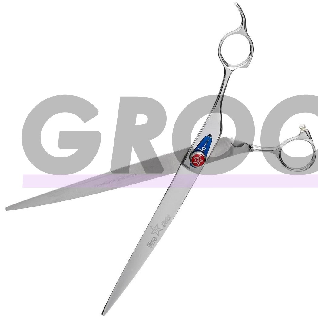 Kenchii Five Star Offset Curved Scissor 9 "- aukščiausios kokybės, profesionalios sulenktos žirklės. 1