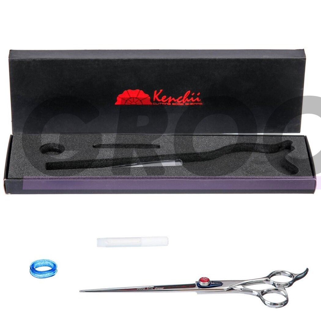 „Kenchii Five Star Offset Scissor Scissor 6“- aukščiausios kokybės profesionalios tiesios žirklės. 3 „Kenchii Five Star Offset Scissor Scissor 6“- aukščiausios kokybės profesionalios tiesios žirklės. 3