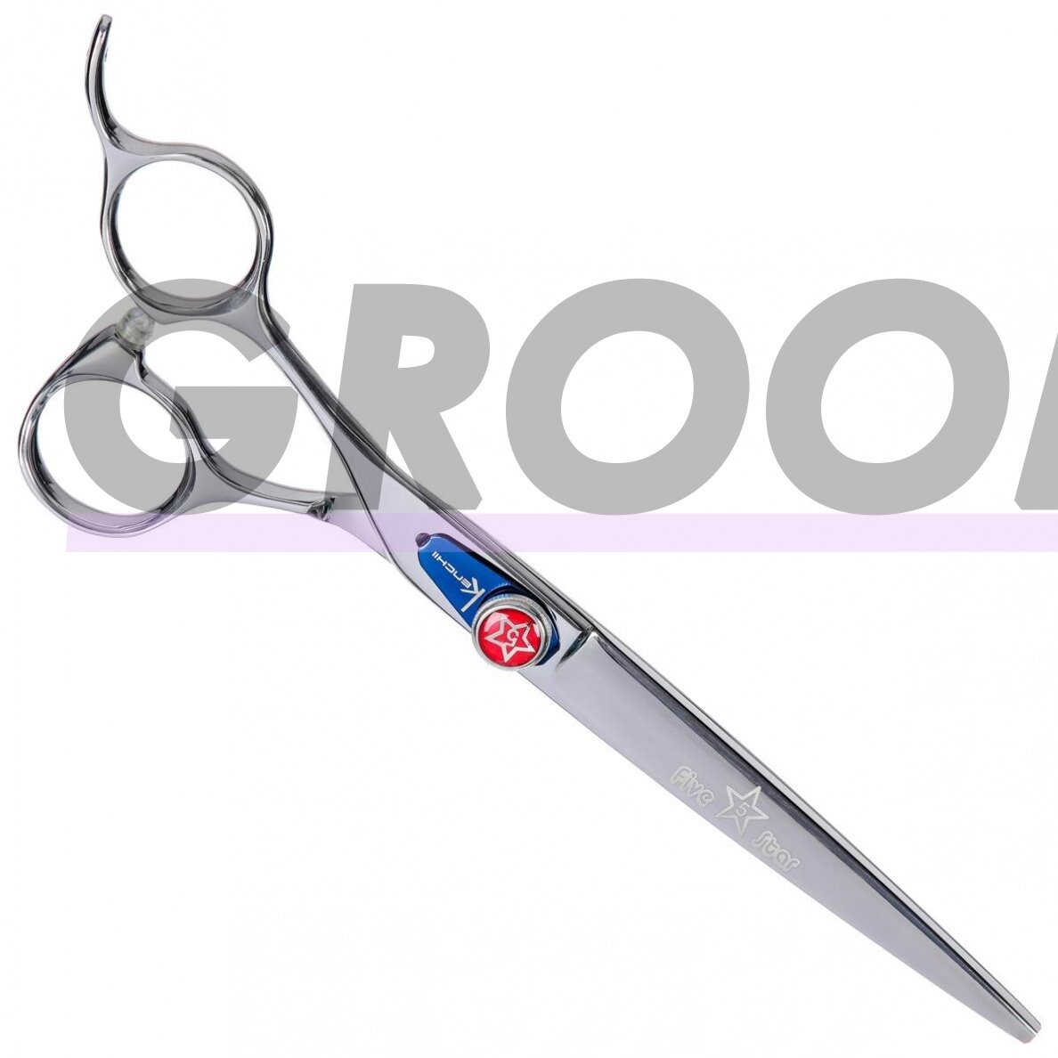„Kenchii Five Star Offset Scissor Scissor 6“- aukščiausios kokybės profesionalios tiesios žirklės. „Kenchii Five Star Offset Scissor Scissor 6“- aukščiausios kokybės profesionalios tiesios žirklės.
