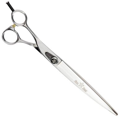 Kenchii Five Star Left Curved Scissor 9 "- aukščiausios kokybės, profesionalios išlenktos žirklės kairiarankiams.
