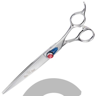 Kenchii Five Star Left Offset Scissor 7 "- aukščiausios kokybės profesionalios tiesios žirklės kairiarankiams.