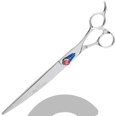 Kenchii Five Star Offset Curved Scissor 9 "- aukščiausios kokybės, profesionalios sulenktos žirklės.
