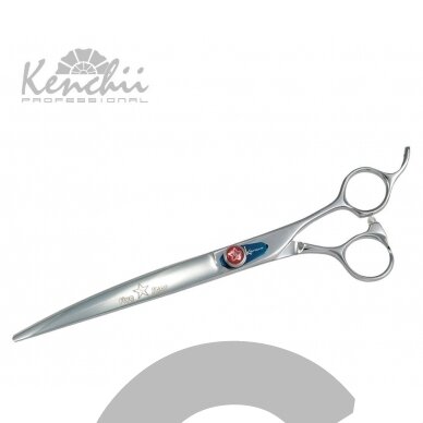 „Kenchii Five Star Offset Curved Scissor 8“- aukščiausios kokybės profesionalios 20,5 cm išlenktos žirklės. „Kenchii Five Star Offset Curved Scissor 8“- aukščiausios kokybės profesionalios 20,5 cm išlenktos žirklės.