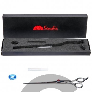 „Kenchii Five Star Offset Scissor Scissor 6“- aukščiausios kokybės profesionalios tiesios žirklės. 3